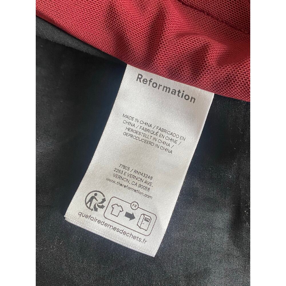 NWT Reformation Seren Top in Chianti Crimson Red Size 2 - Picture 6 of 8